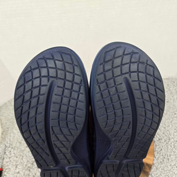 Oofos Ooahh Navy Recovery Comfort Casual Daily Lifestyle Slide Sandals Mens 8 - Picture 9 of 11